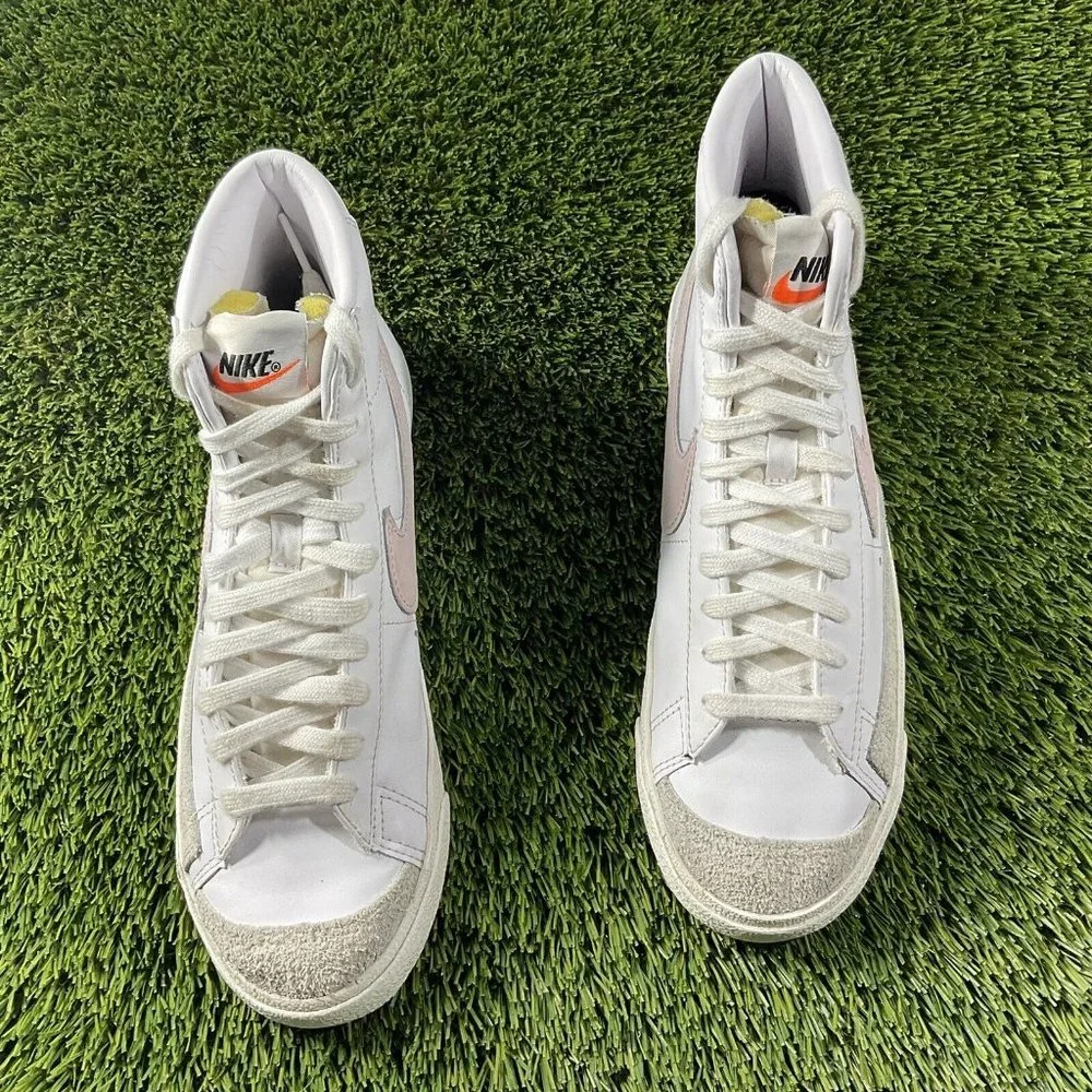 Nike Blazer Mid 77 White Pink Casual Sneakers Shoes Mens Size 7 BQ6806-108
